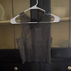 AKIRA Black and White Dotted Blouse